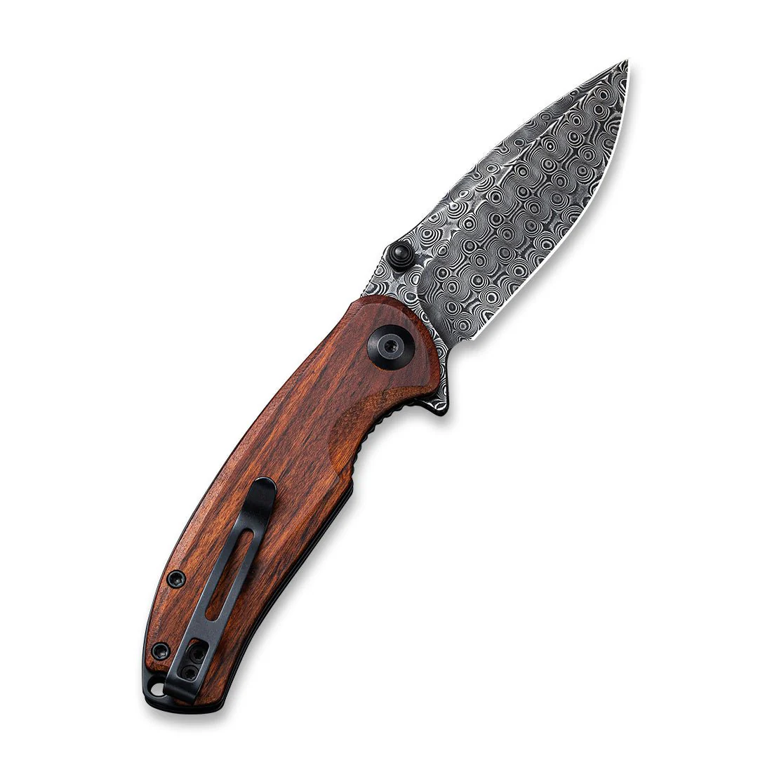 CIVIVI Pintail Flipper & Thumb Stud Knife Wood Handle (2.98" Damascus Blade) C2020DS-2 - Image 2
