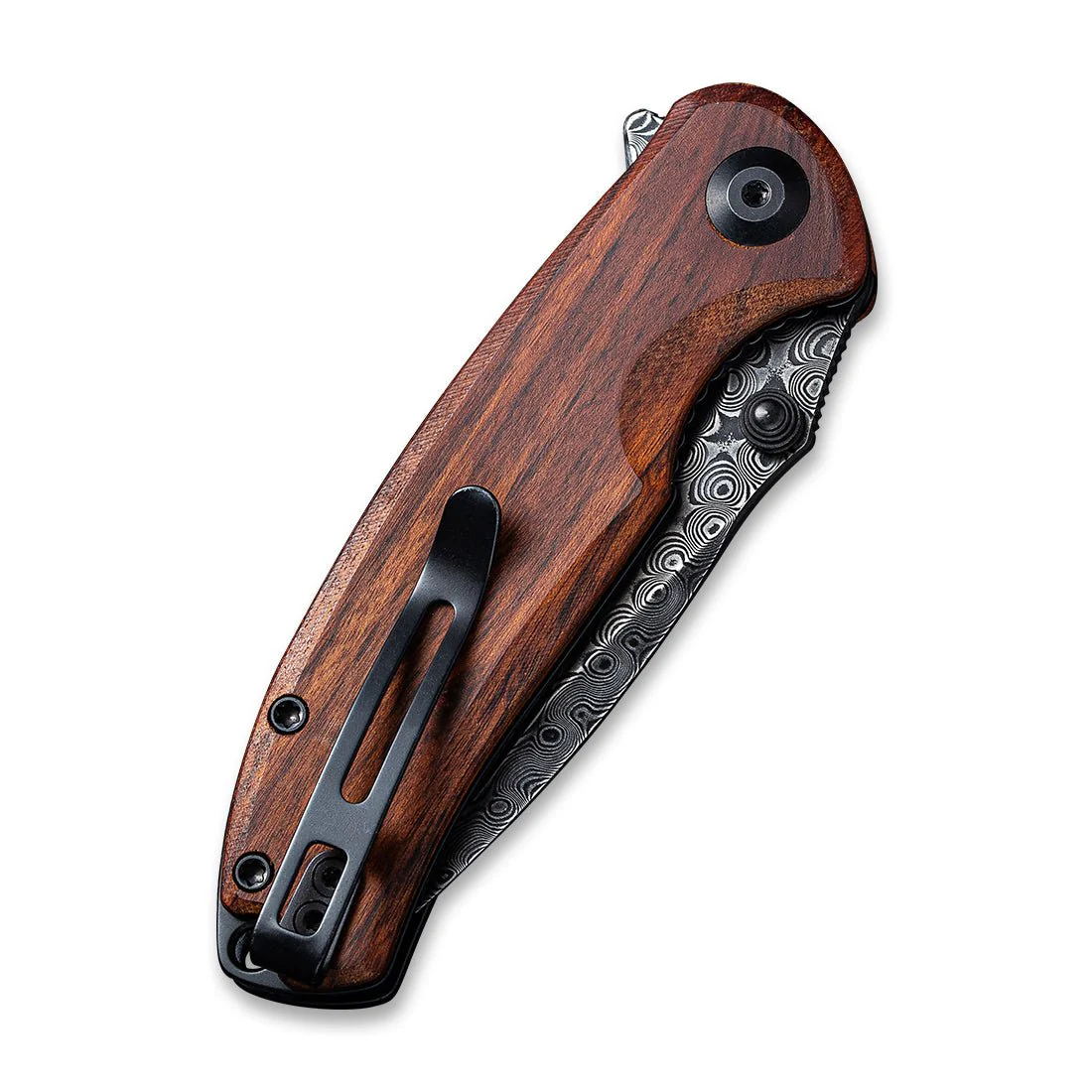 CIVIVI Pintail Flipper & Thumb Stud Knife Wood Handle (2.98" Damascus Blade) C2020DS-2 - Image 6
