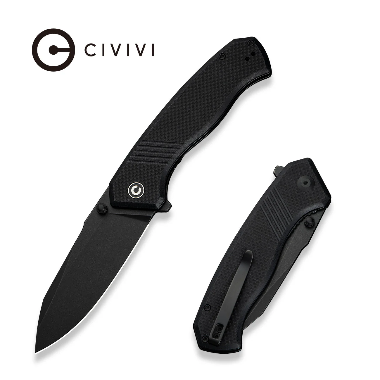 CIVIVI Placoid Flipper & Thumb Stud Knife G10 Handle (3.67" 14C28N Blade) C23079-1