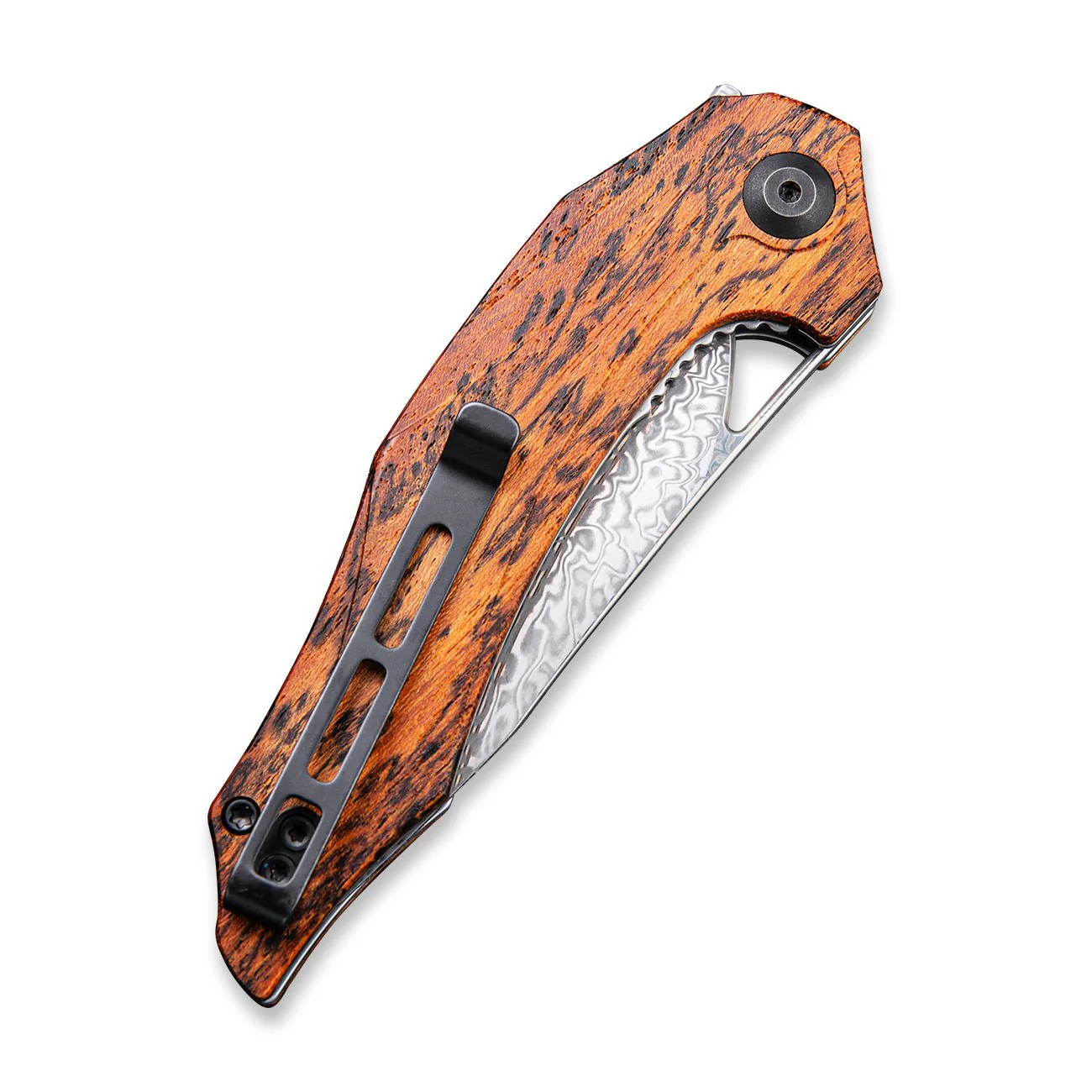 CIVIVI Plethiros Flipper Knife Wood Handle (3.45" Damascus Blade) C904DS-2 - Image 6