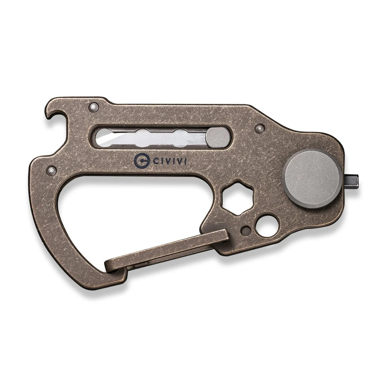 CIVIVI Polymorph Carabiner Keychain Multi-Tool 9Cr18MoV Utility Blade C20045-2 - Image 5