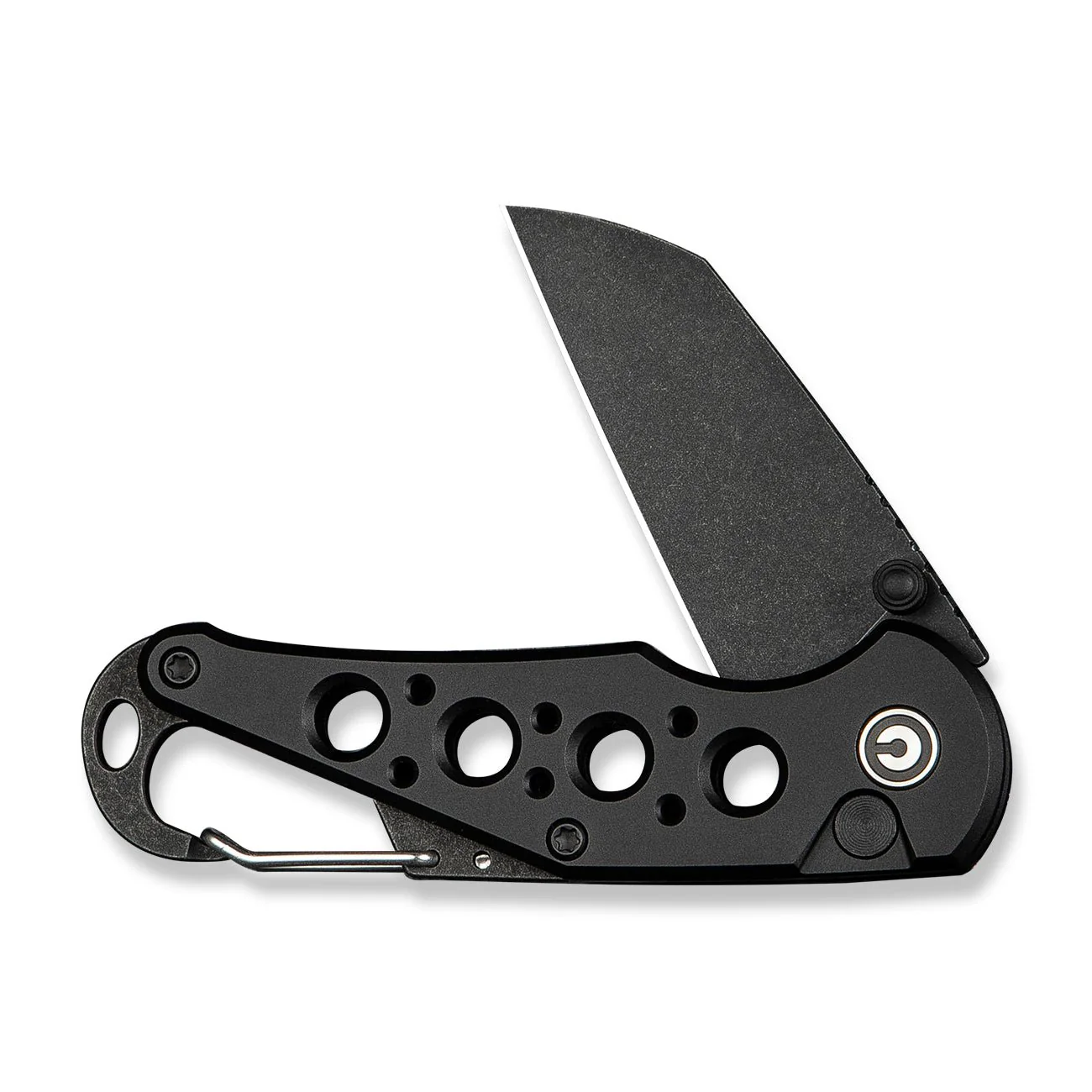 CIVIVI Pragma Thumb Stud & Button Lock Knife Aluminum Handle With S/S Carabiner & Bottle Opener (2.2" Nitro-V Blade) C23062B-1 - Image 10