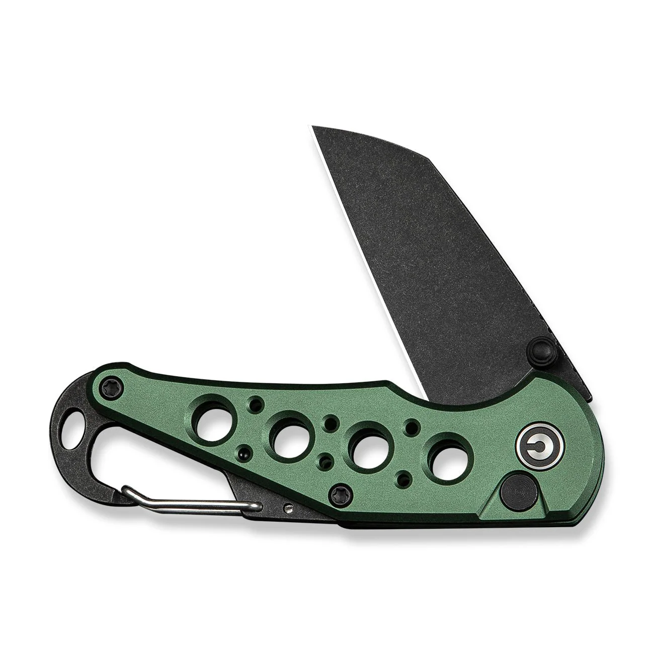 CIVIVI Pragma Thumb Stud & Button Lock Knife Aluminum Handle With S/S Carabiner & Bottle Opener (2.2" Nitro-V Blade) C23062B-3 - Image 10
