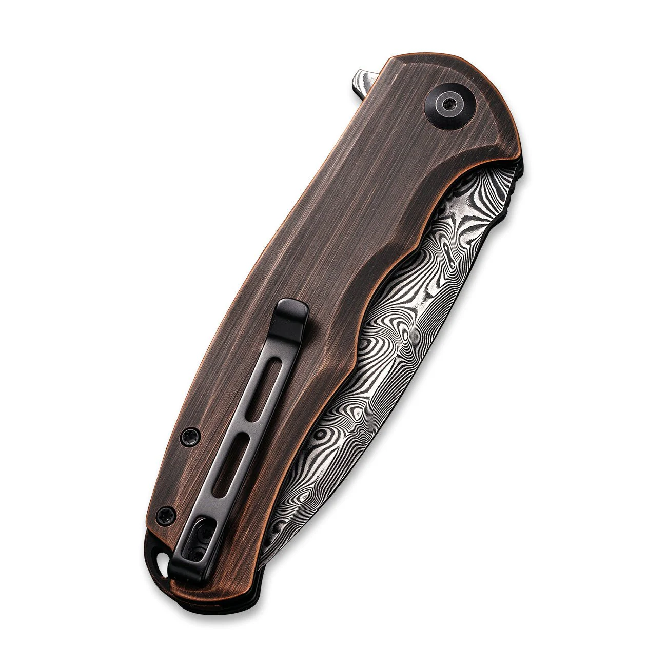 CIVIVI Praxis Flipper Knife Copper Handle (3.74" Damascus Blade) C803DS-3 - Image 6