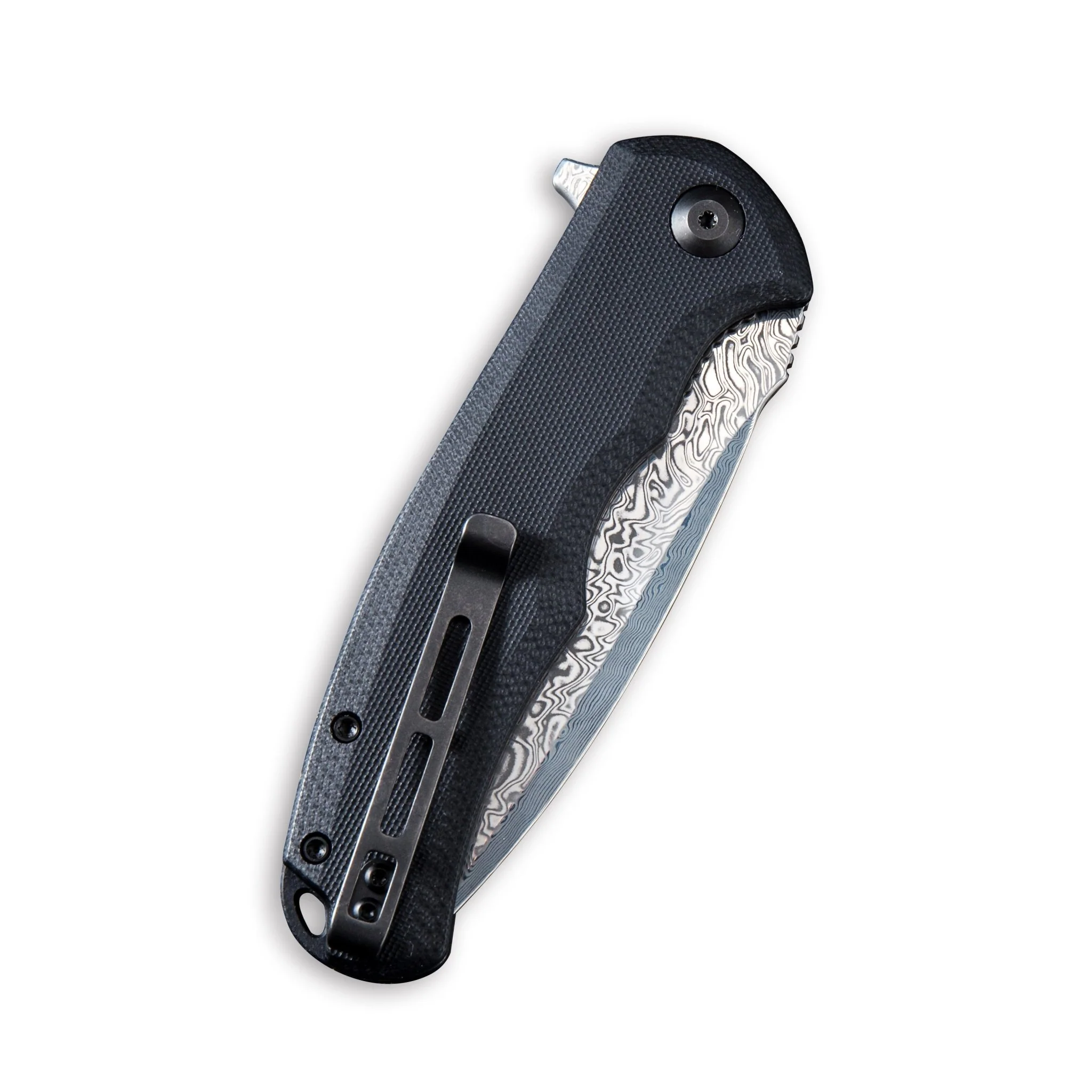 CIVIVI Praxis Flipper Knife G10 Handle (3.75" Damascus Blade) C803DS - Image 3