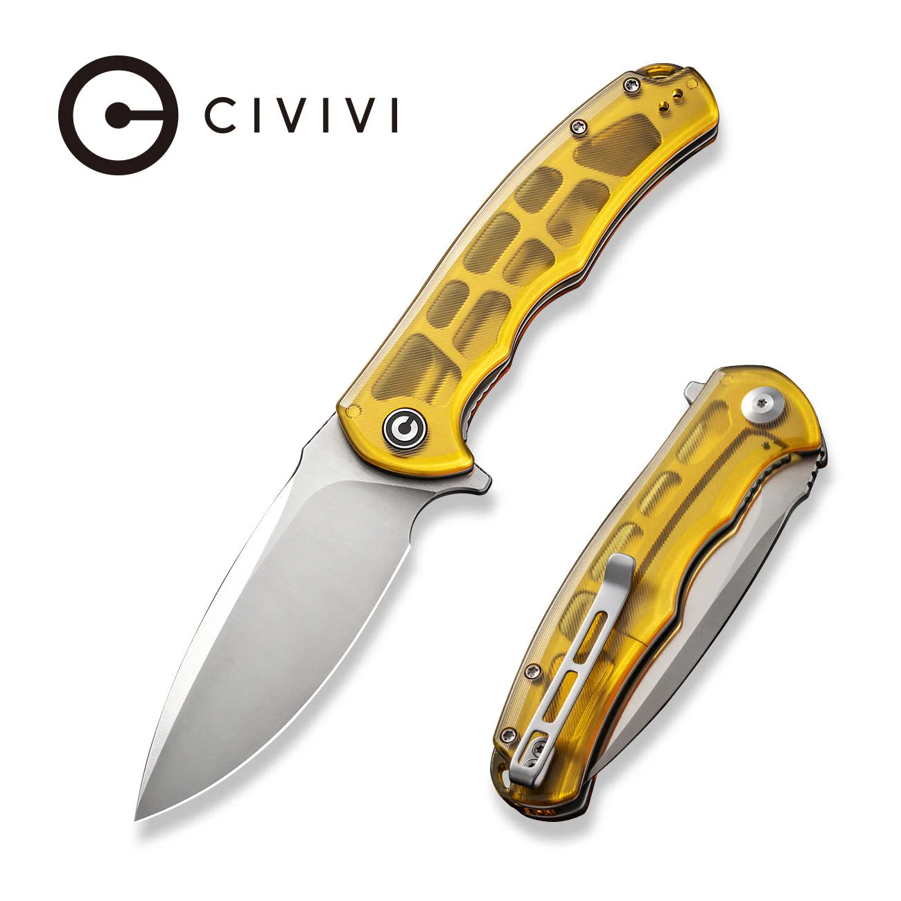 CIVIVI Praxis Flipper Knife Ultem Handle (3.75" 9Cr18MoV Blade) C803L