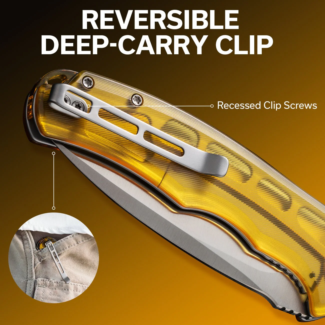 CIVIVI Praxis Flipper Knife Ultem Handle (3.75" 9Cr18MoV Blade) C803L - Image 6