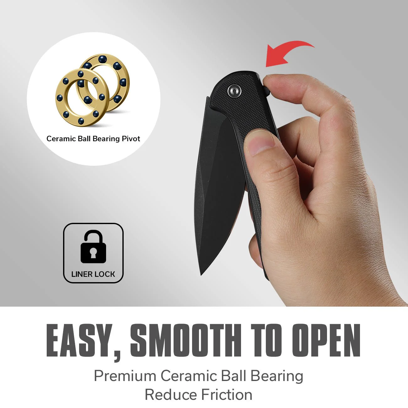 CIVIVI Primitrox Flipper Knife G10 Handle (3.48" Nitro-V Blade) C23005A-2 - Image 4