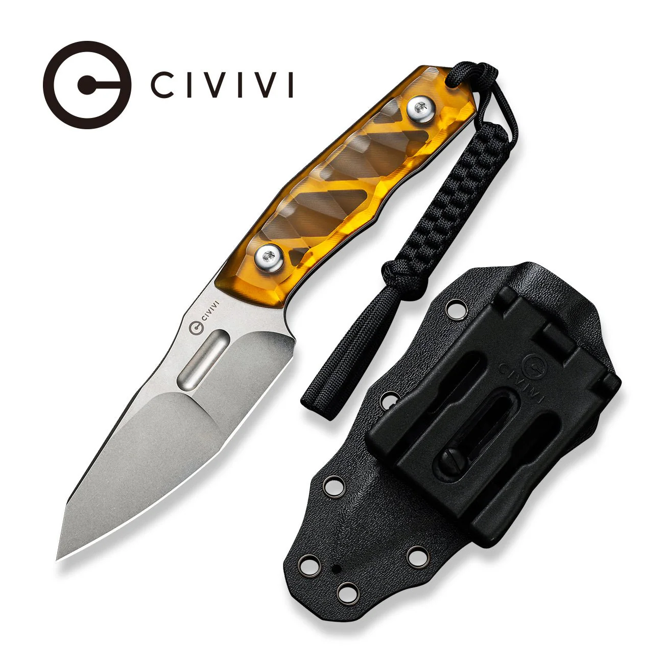 CIVIVI Propugnator Fixed Blade Knife Ultem Handle (4.15" D2 Blade) C23002-3