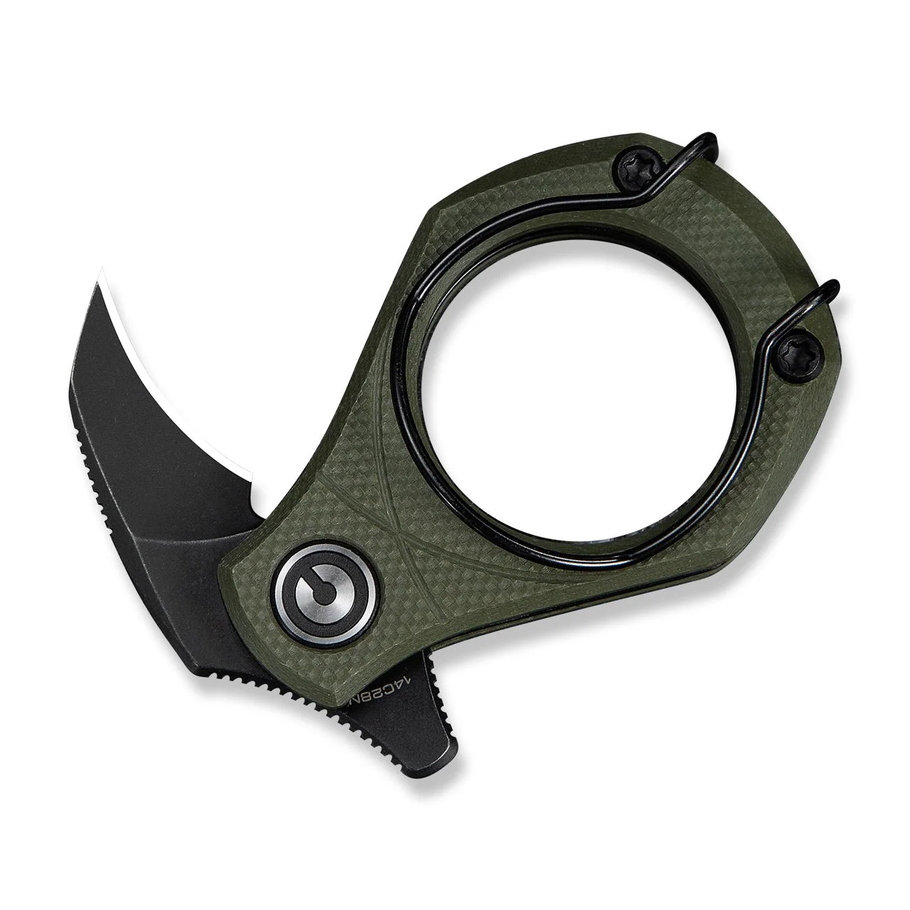 CIVIVI Pyrus Slip Joint Utility Knife OD Green G10 Handle (0.65" Black Stonewashed 14C28N Blade) C23038-4 - Image 10