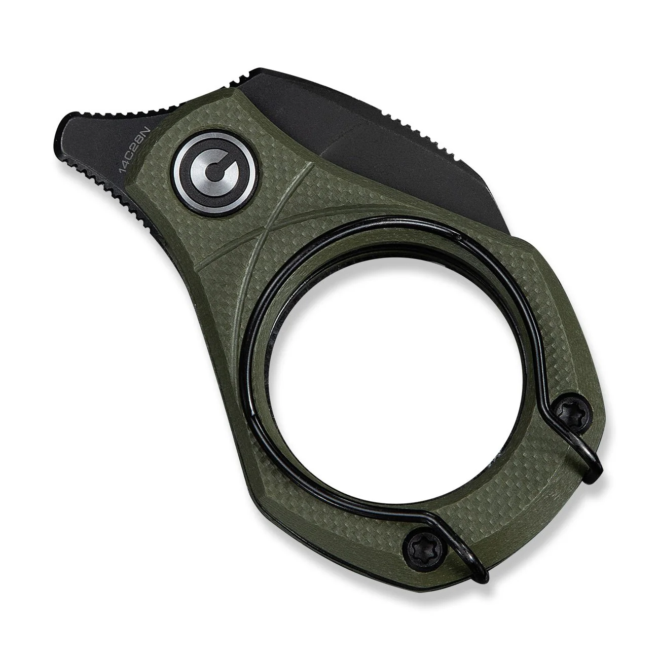 CIVIVI Pyrus Slip Joint Utility Knife OD Green G10 Handle (0.65" Black Stonewashed 14C28N Blade) C23038-4 - Image 11