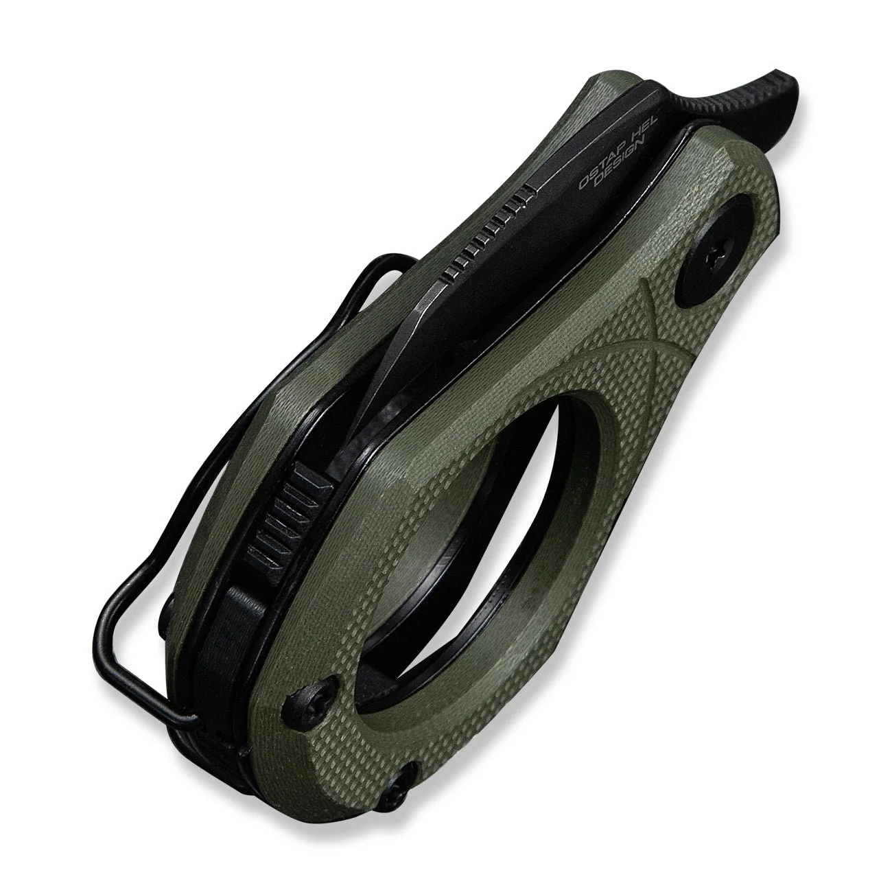 CIVIVI Pyrus Slip Joint Utility Knife OD Green G10 Handle (0.65" Black Stonewashed 14C28N Blade) C23038-4 - Image 13