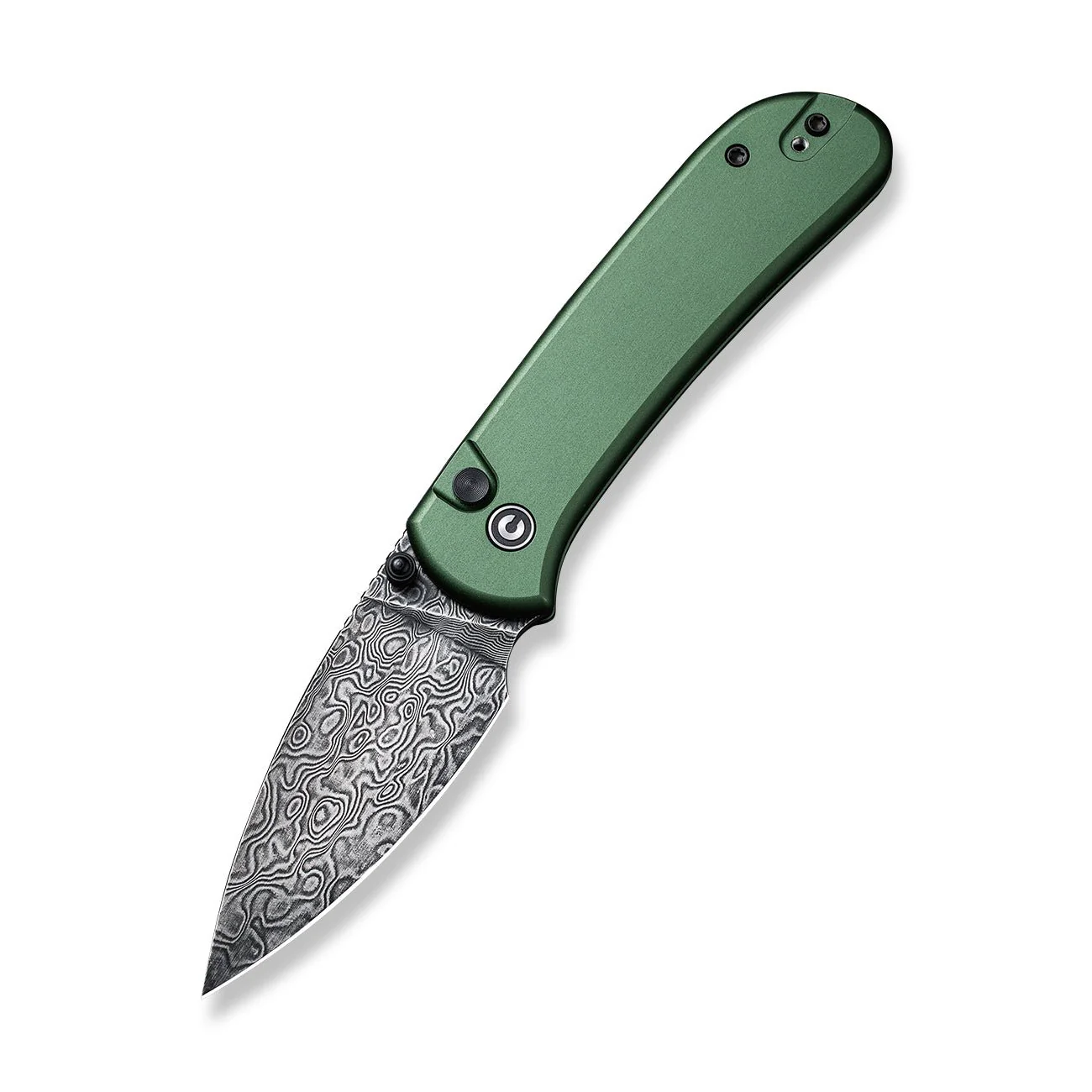 CIVIVI Qubit Button Lock & Thumb Stud Knife Aluminum Handle (2.98" Damascus Blade) C22030E-DS1 - Image 8