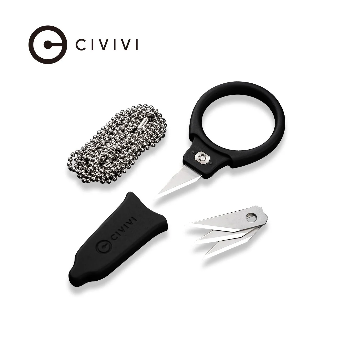 CIVIVI Quick Snip Fixed Blade 1 Pc Mini Neck Knife ABS Handle (0.68" 6Cr13 Blade) C22022A-1