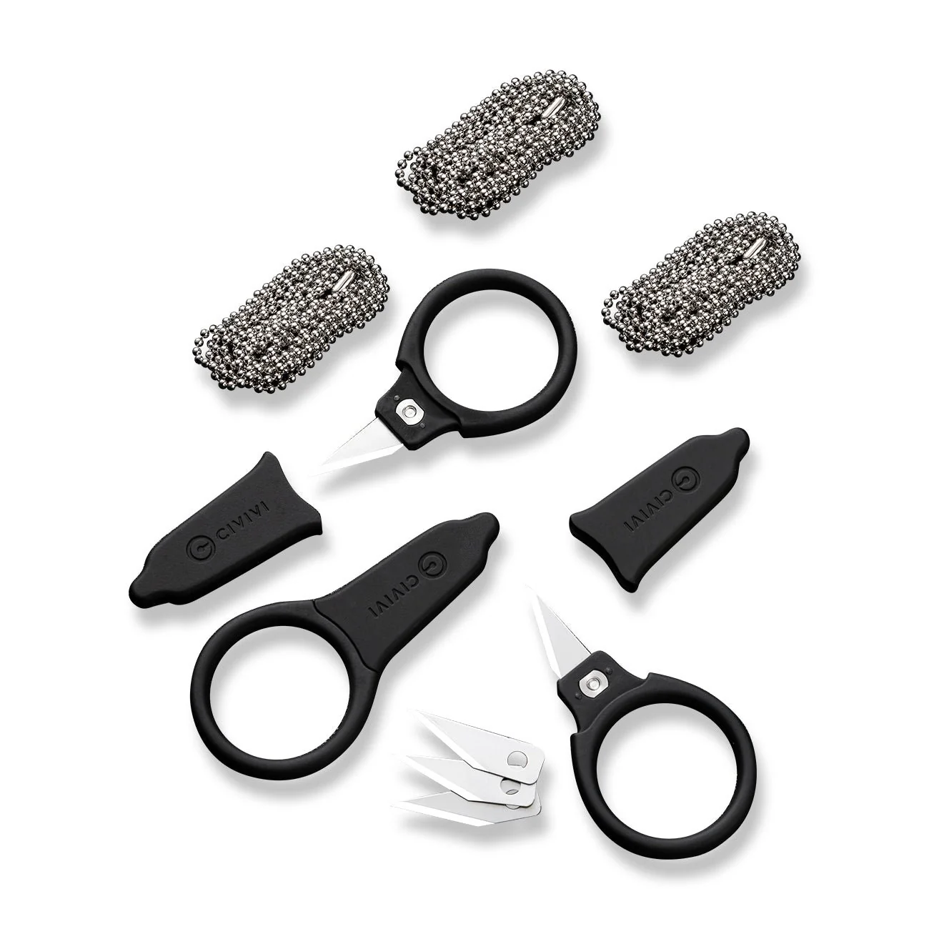 CIVIVI Quick Snip Fixed Blade 3 Pcs Mini Neck Knife ABS Handle (0.68" 6Cr13 Blade) C22022A-2 - Image 10