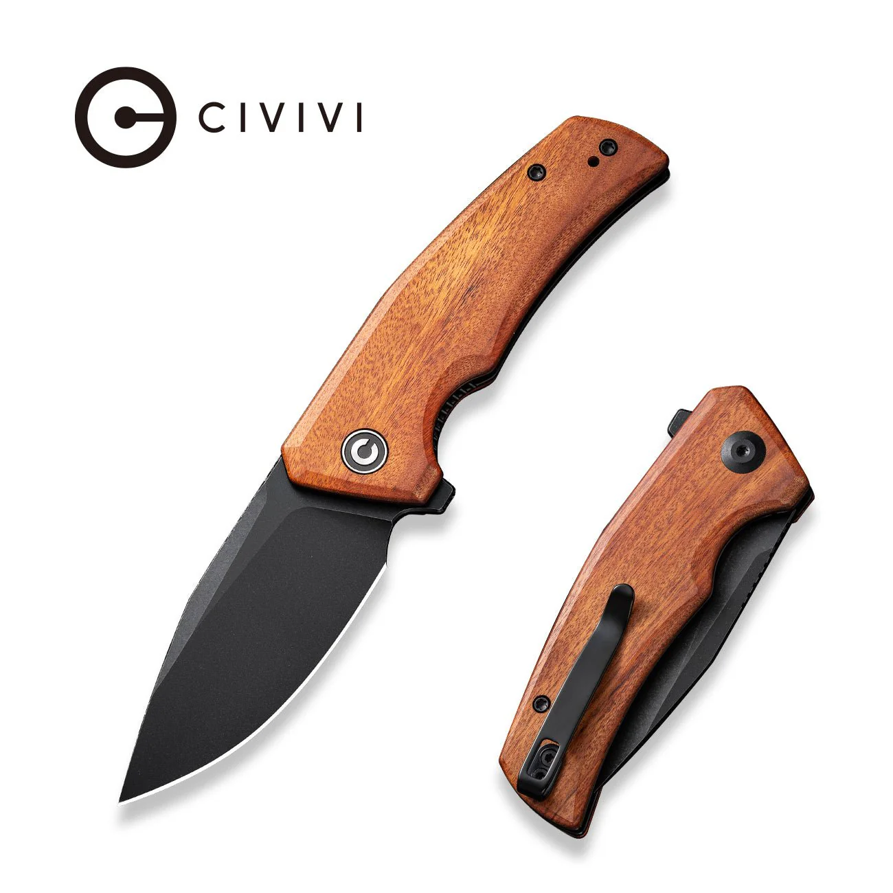 CIVIVI Regulatron Flipper Knife Wood Handle (2.98" Nitro-V Blade) C23006-3