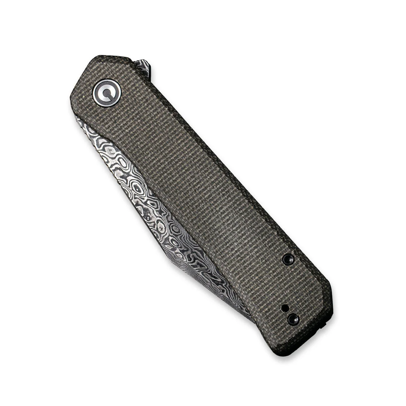 CIVIVI Relic Flipper Knife Micarta Handle (3.48" Damascus Blade) C20077B-DS1 - Image 5