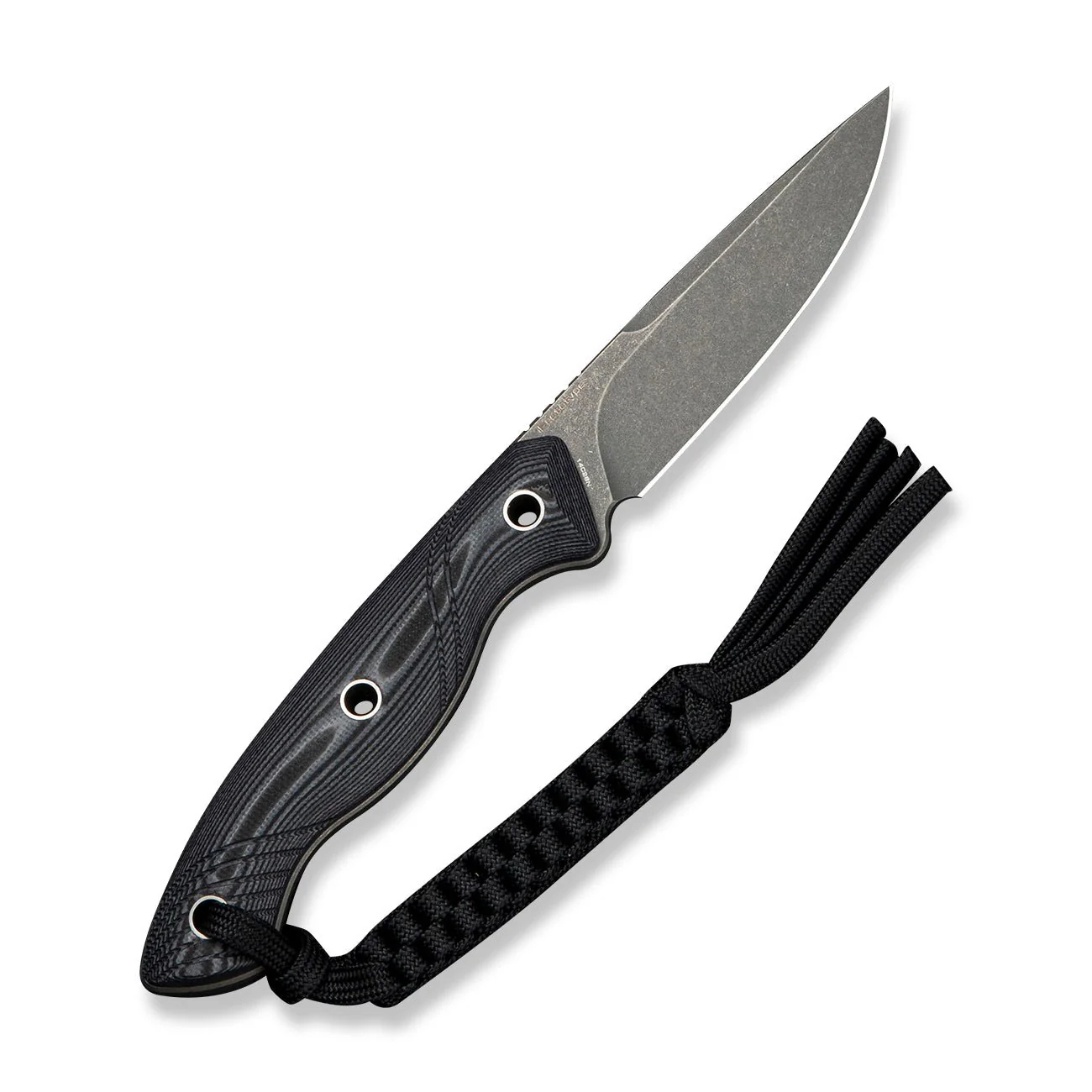 CIVIVI Rhexen Black & Gray G10 Contoured Handle (3.09" Gray Stonewashed 14C28N Blade) C25065 Sample1, With 1PC Black Lanyard, Black Kydex Sheath & T-Clip - Image 2