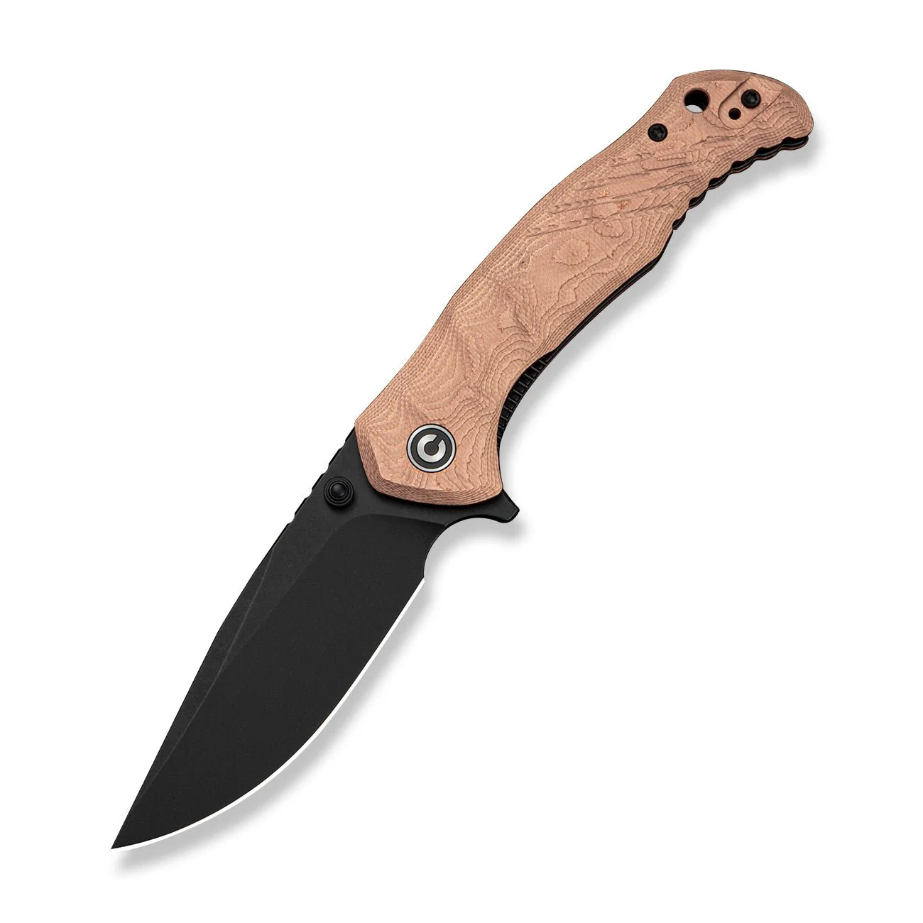CIVIVI Rhykon G10 With Copper Foil Handle (3.48" Black Stonewashed 14C28N Blade) C25106 Sample2 - Image 3
