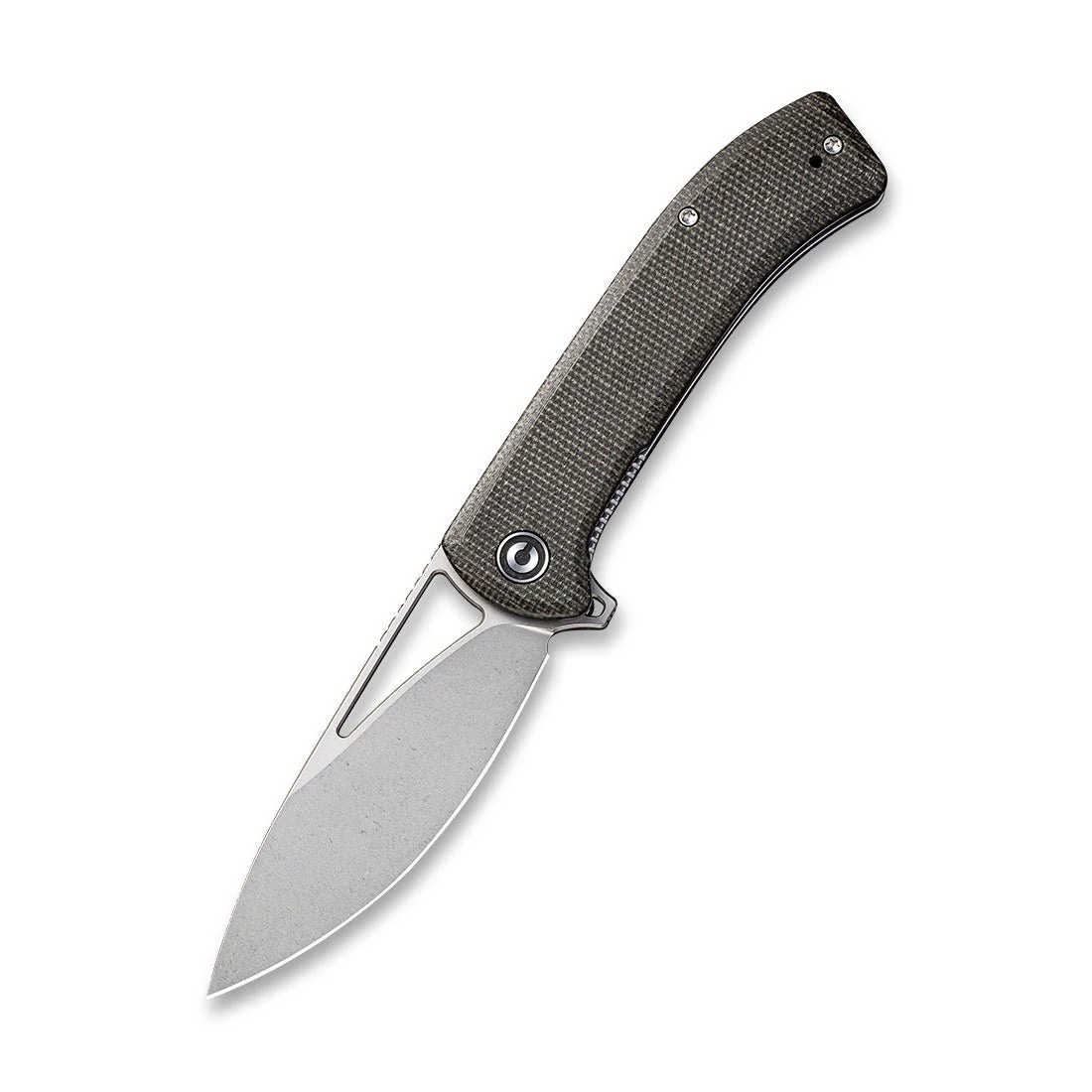 CIVIVI Riffle Flipper & Thumb Hole Knife Micarta Handle (3.46" 14C28N Blade) C2024C - Image 3