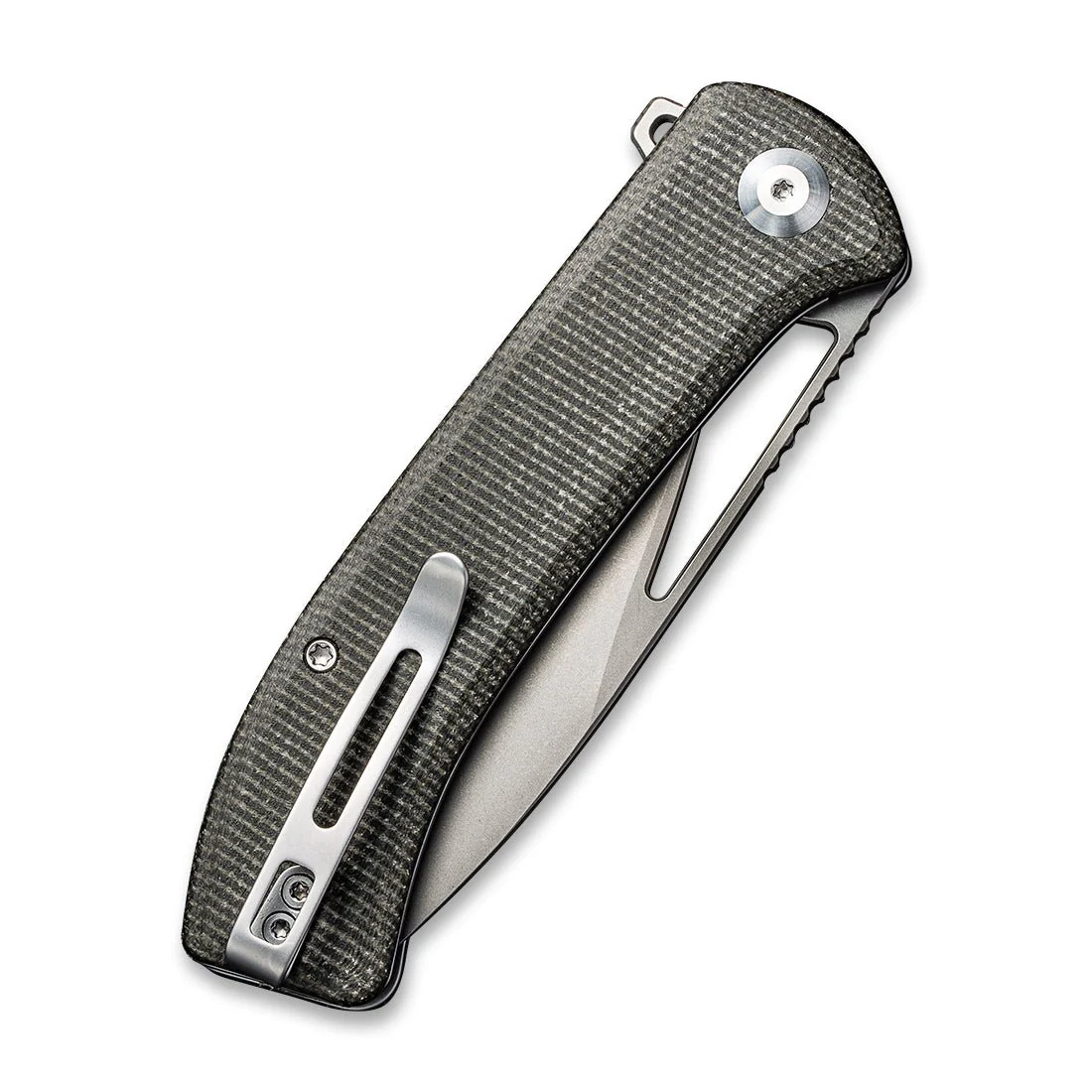 CIVIVI Riffle Flipper & Thumb Hole Knife Micarta Handle (3.46" 14C28N Blade) C2024C - Image 6