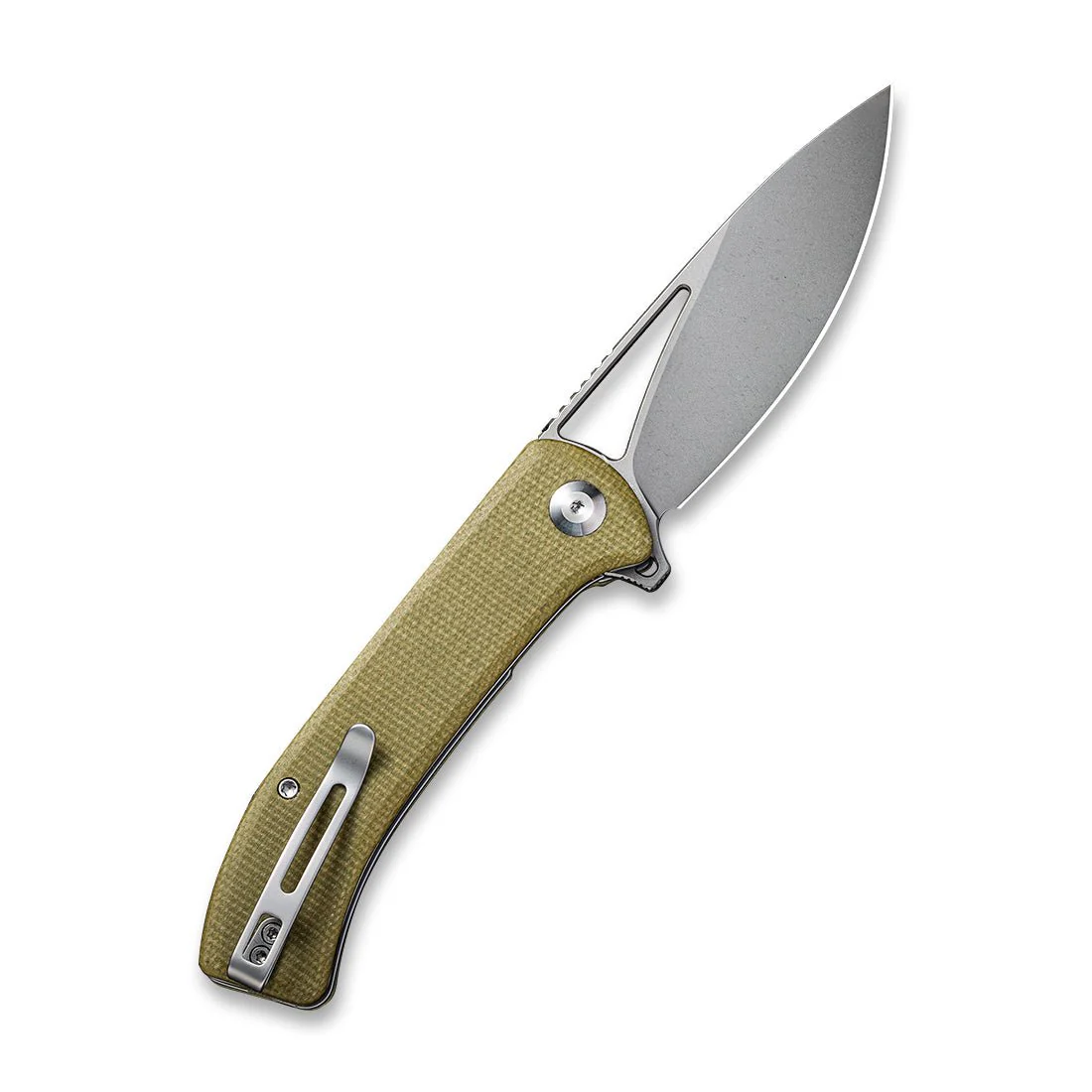 CIVIVI Riffle Flipper & Thumb Hole Knife Micarta Handle (3.46" 14C28N Blade) C2024B - Image 2