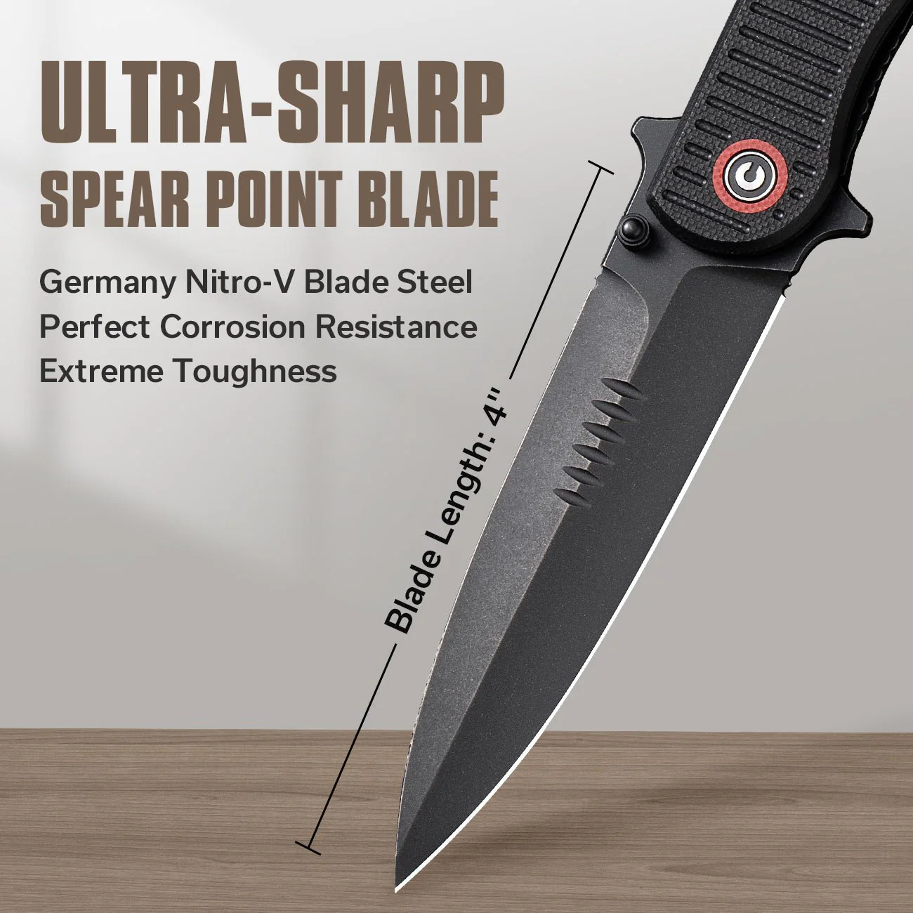 CIVIVI RS71 Flipper & Thumb Stud Knife G10 Handle (4" Nitro-V Blade) C23025-2 - Image 5