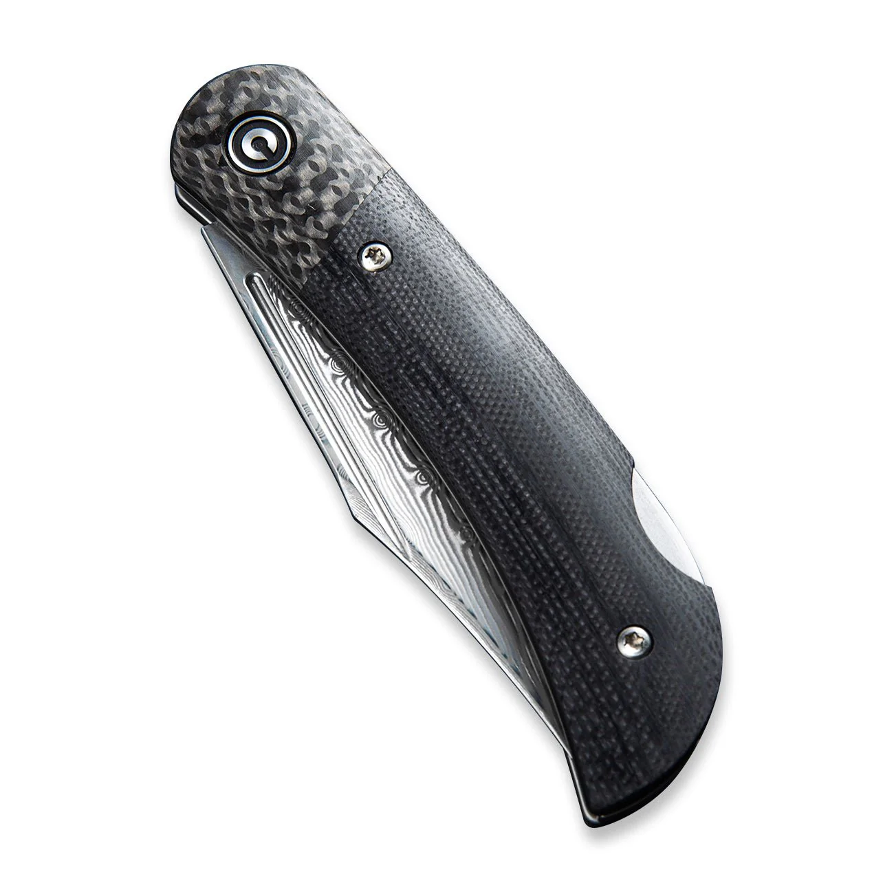 CIVIVI Rustic Gent Lock Back Knife G10 & Carbon Fiber Handle (2.97" Damascus Blade) C914DS-1 - Image 5