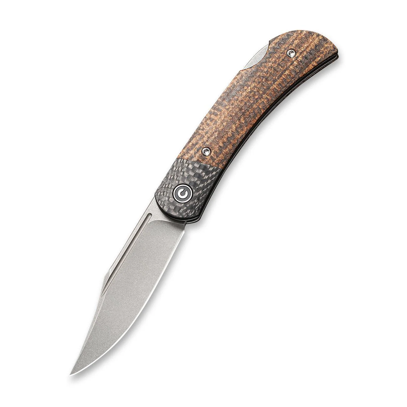 CIVIVI Rustic Gent Lock Back Knife Micarta & Carbon Fiber Handle (2.97" D2 Blade) C914E - Image 3