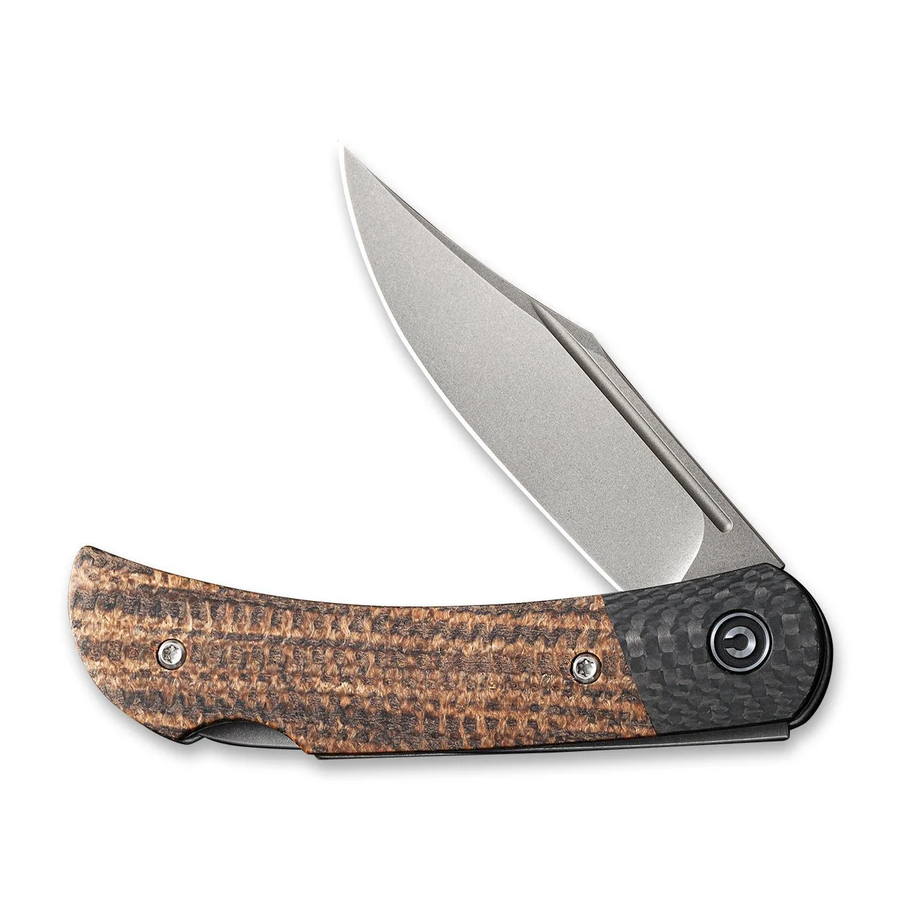 CIVIVI Rustic Gent Lock Back Knife Micarta & Carbon Fiber Handle (2.97" D2 Blade) C914E - Image 4