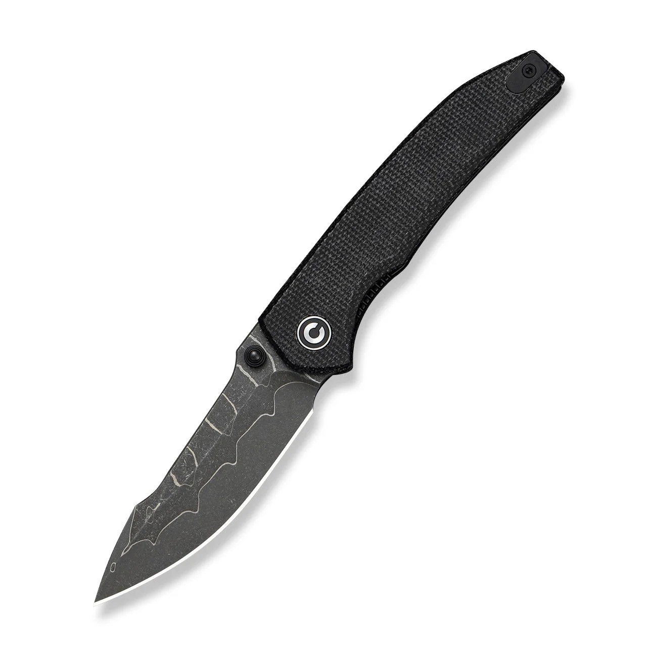 CIVIVI Ryson-E Black Canvas Micarta Hanlde (3.33" Damascus Blade) C25097 Sample2 - Image 3