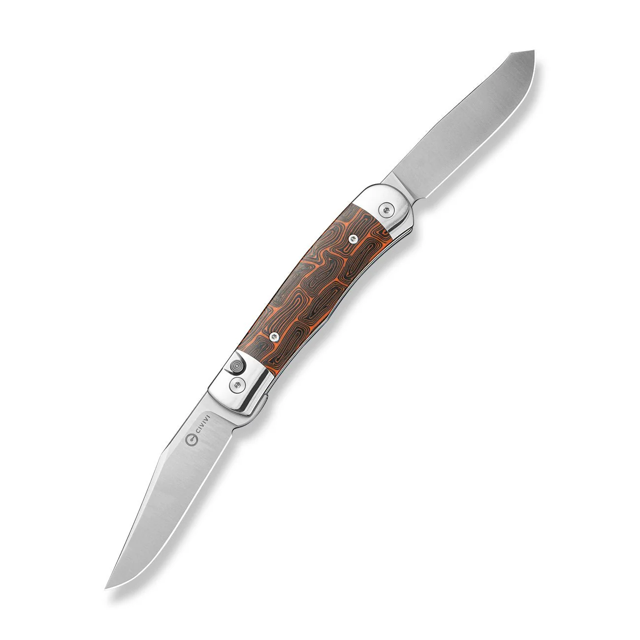 CIVIVI Sample Stainless Steel With Black / Orange G10 Inlay (3.19" Satin Finished 14C28N Blade) C24078 Sample1 - Image 3