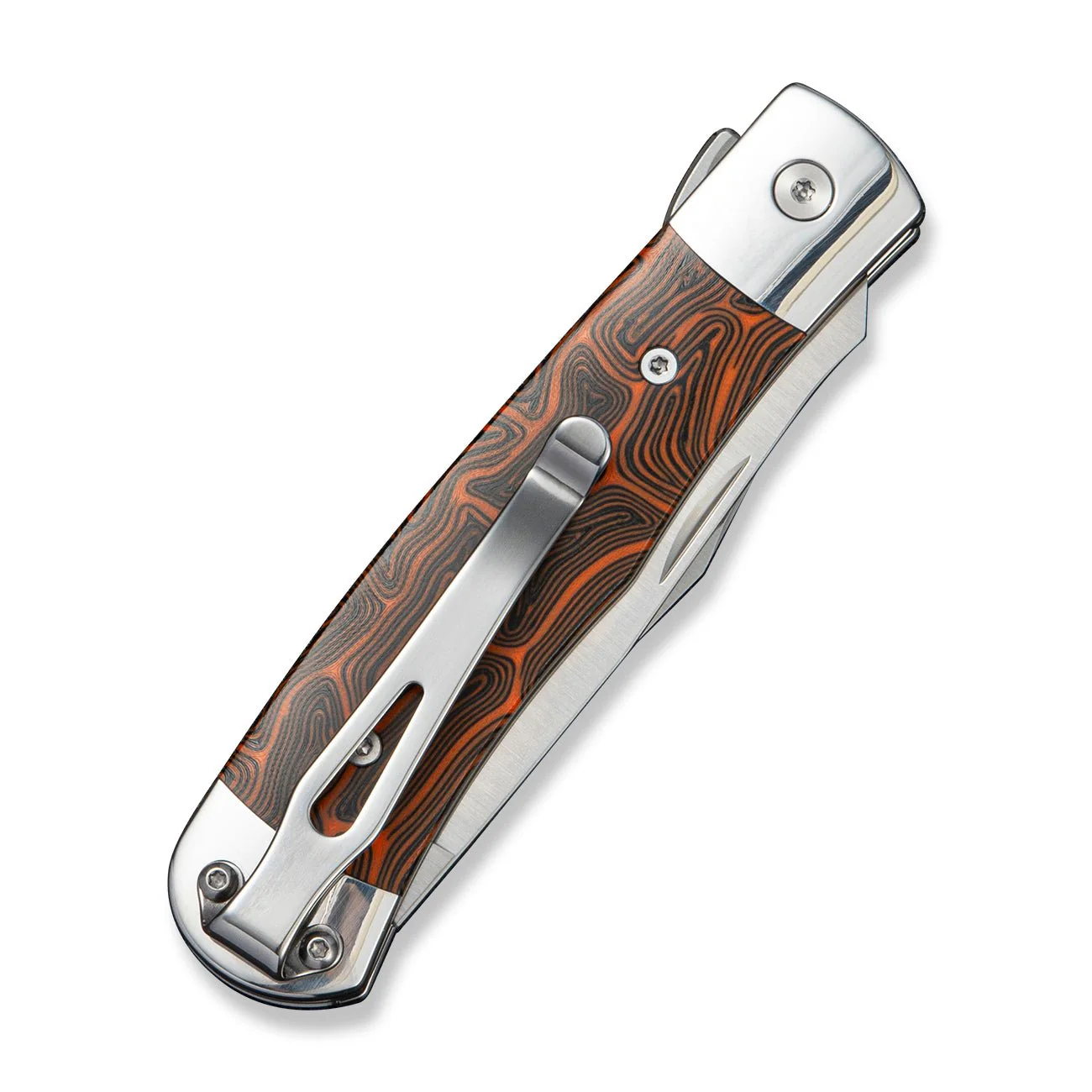 CIVIVI Sample Stainless Steel With Black / Orange G10 Inlay (3.19" Satin Finished 14C28N Blade) C24078 Sample1 - Image 4
