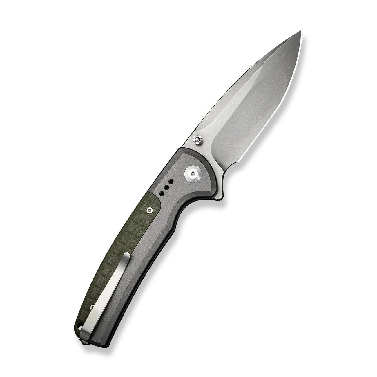 CIVIVI Sentinel Strike II Flipper & Thumb Stud & Button Lock Knife Aluminum & FRN Handle (3.7" Nitro-V Blade) C22025D-2 - Image 7