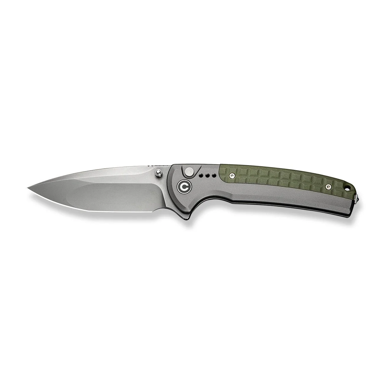 CIVIVI Sentinel Strike II Flipper & Thumb Stud & Button Lock Knife Aluminum & FRN Handle (3.7" Nitro-V Blade) C22025D-2 - Image 9