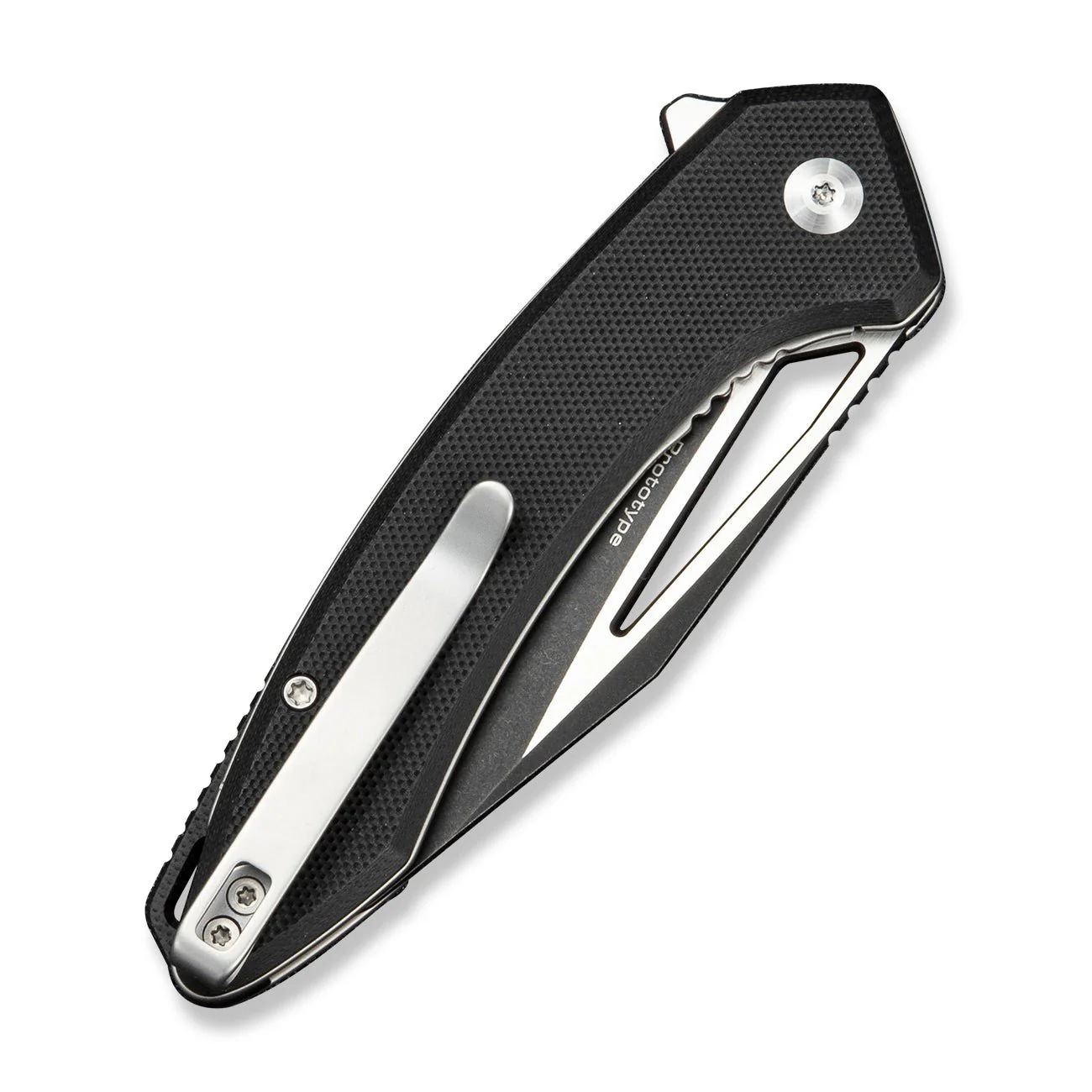 CIVIVI Shryke Flipper & Thumb Stud Knife Black G10 Handle (3.21" Black Stonewashed Nitro-V Blade, Satin Flat) C25052 Sample1 - Image 4