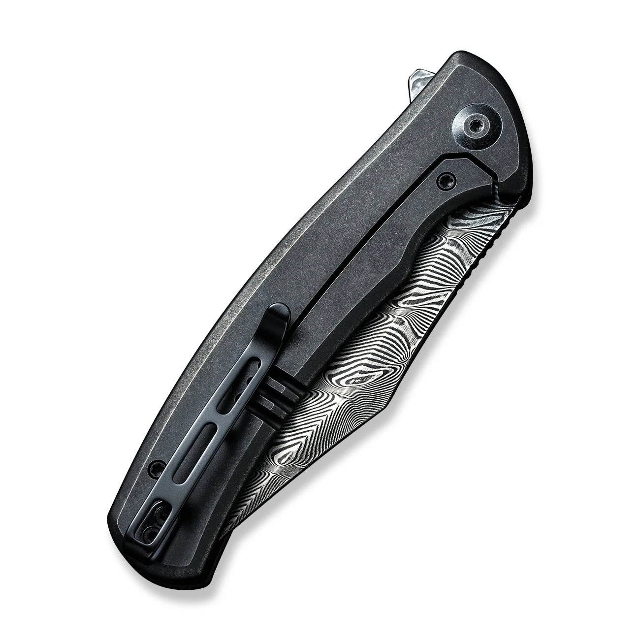 CIVIVI Sinisys Flipper Knife Carbon Fiber & G10 & Stainless Steel Handle (3.7" Damascus Blade) C20039-DS1 - Image 7