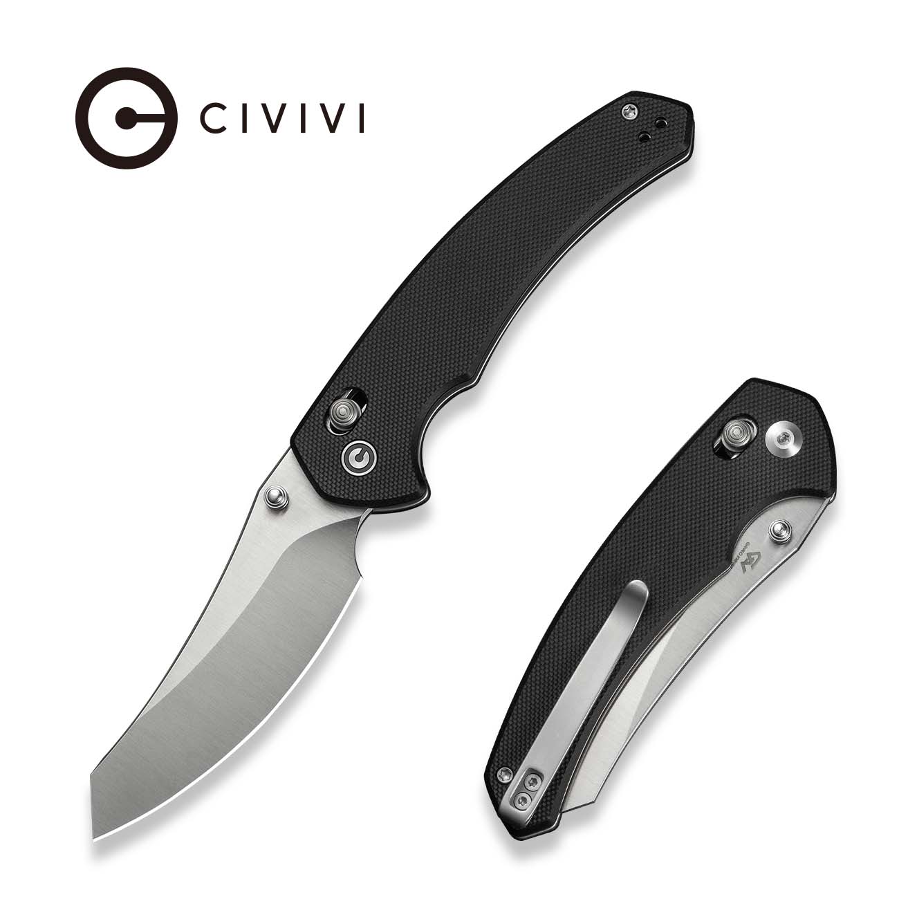 CIVIVI Sixgill Thumb Stud & Crossbar Lock Knife G10 Handle (3.41" Nitro-V Blade) C24050-1