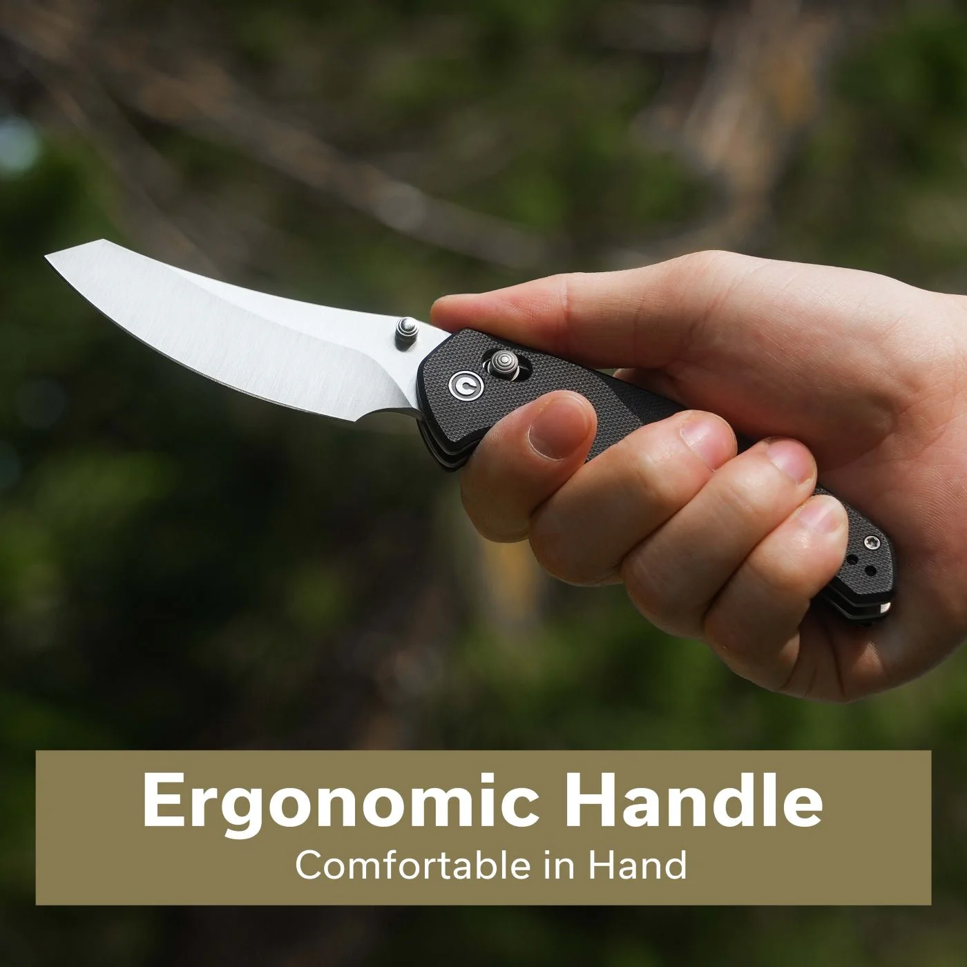 CIVIVI Sixgill Thumb Stud & Crossbar Lock Knife G10 Handle (3.41" Nitro-V Blade) C24050-1 - Image 2