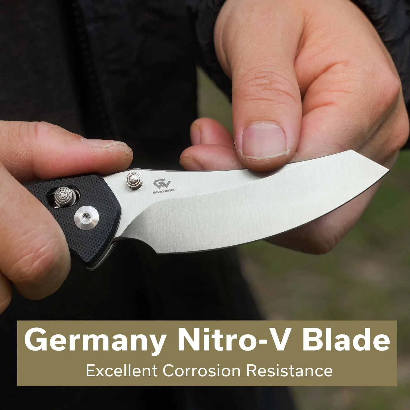 CIVIVI Sixgill Thumb Stud & Crossbar Lock Knife G10 Handle (3.41" Nitro-V Blade) C24050-1 - Image 3