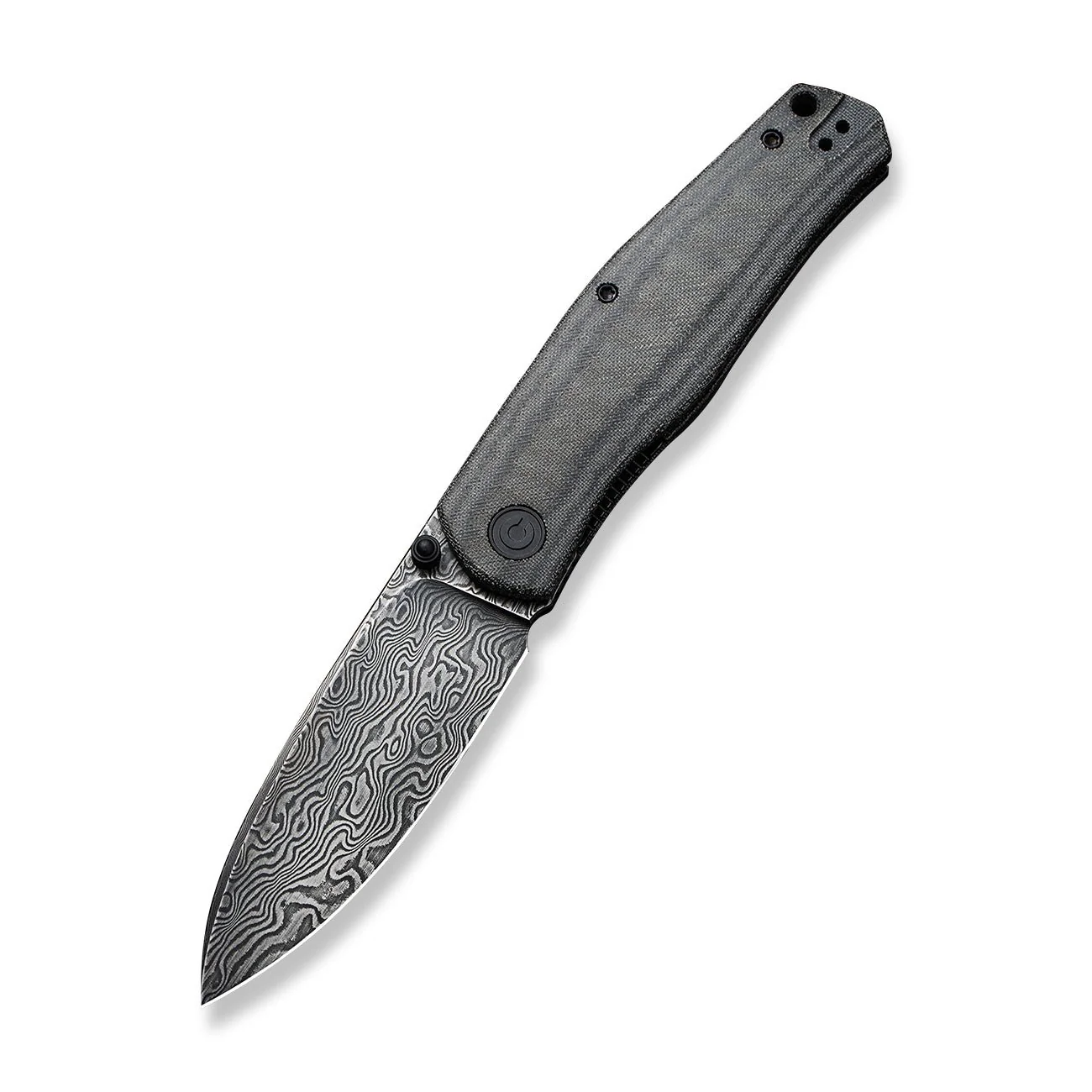 CIVIVI Sokoke Front Flipper & Thumb Stud Knife Micarta Handle (3.35" Damascus Blade) C22007-DS1 - Image 9