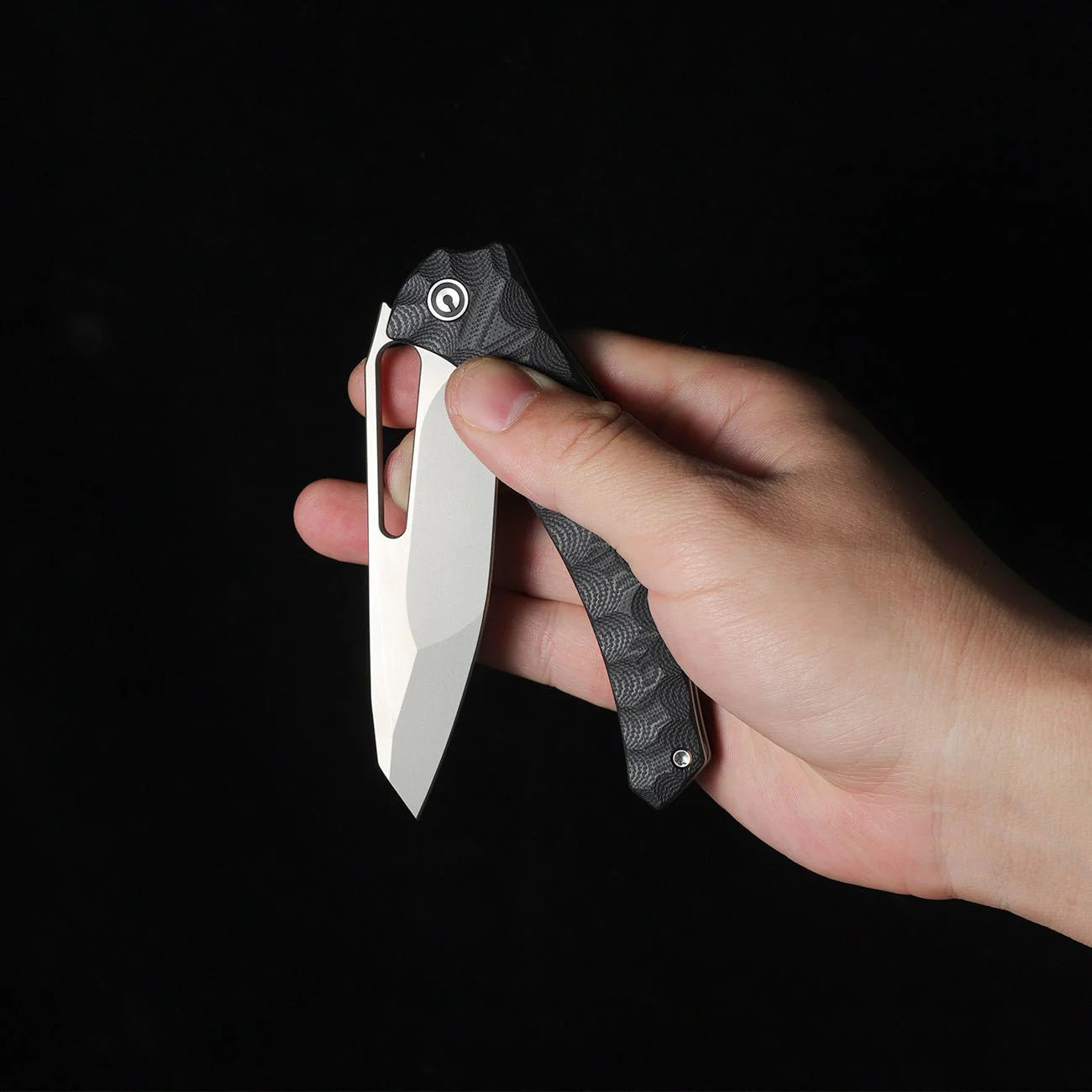 CIVIVI Spiny Dogfish Thumb Hole Knife G10 Handle (3.47" 14C28N Blade) C22006-1 - Image 6