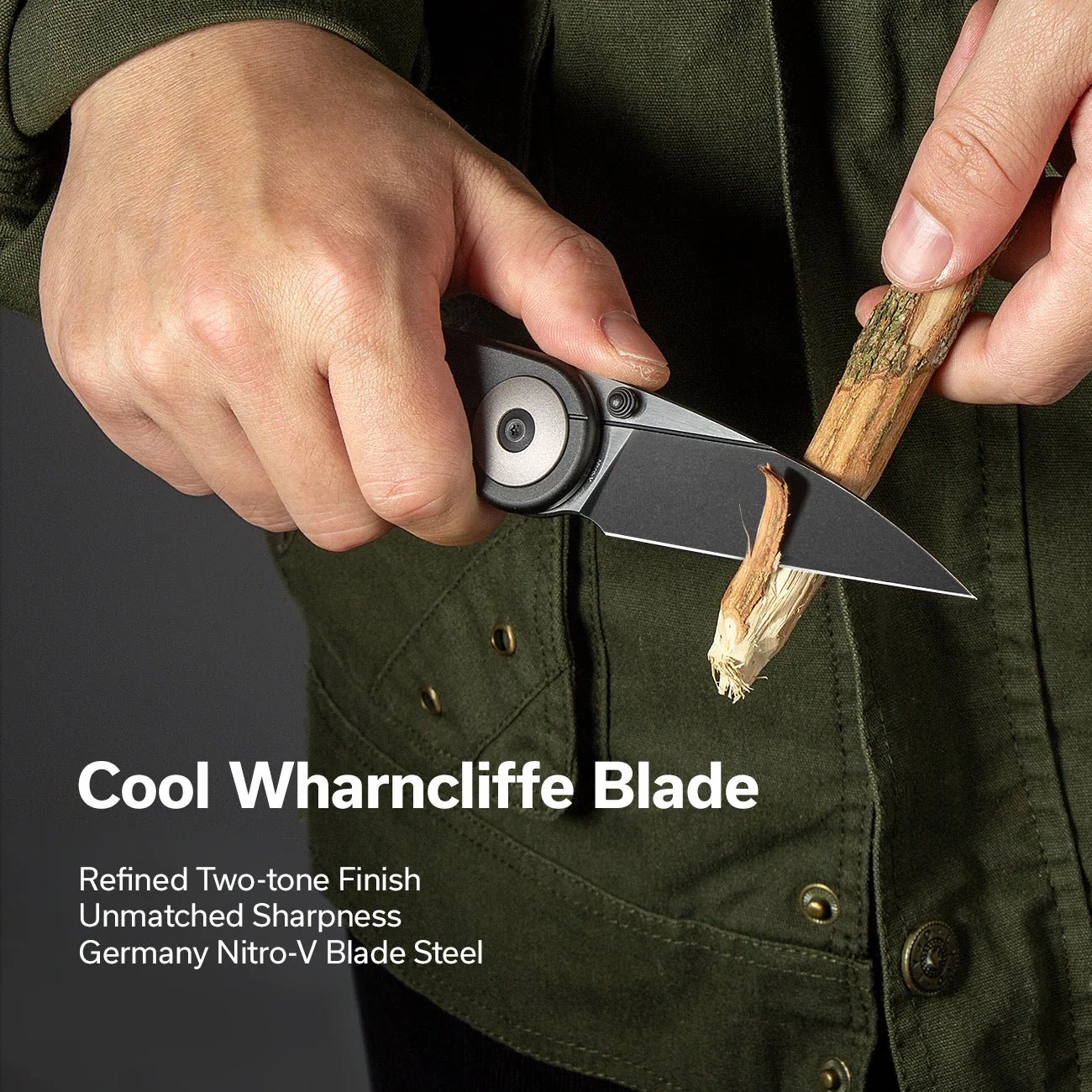 CIVIVI Starflare Thumb Stud & Button Lock Knife Aluminum Handle (3.3" Nitro-V Blade) C23052-1 - Image 4