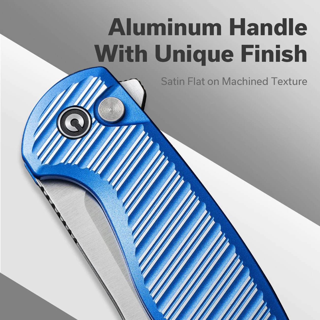 CIVIVI Stormhowl Flipper & Button Lock Knife Aluminum Handle (3.3" Nitro-V Blade) C23040B-2 - Image 6