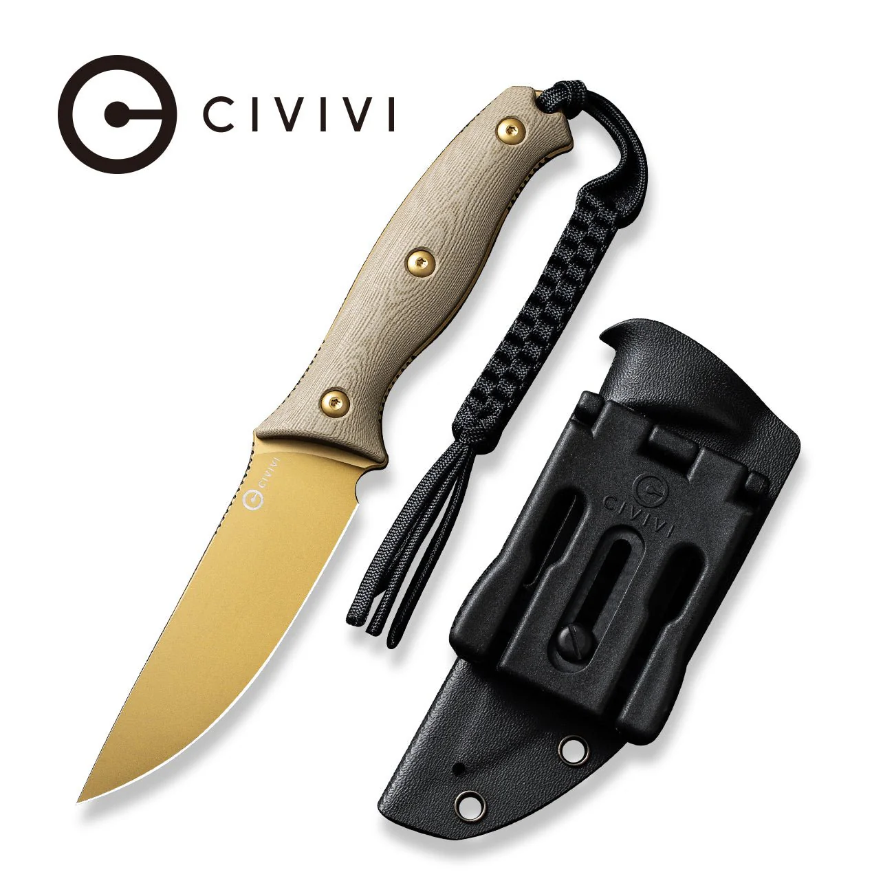CIVIVI Stormridge Fixed Blade Knife G10 Handle (3.92" Nitro-V Blade) C23041-2