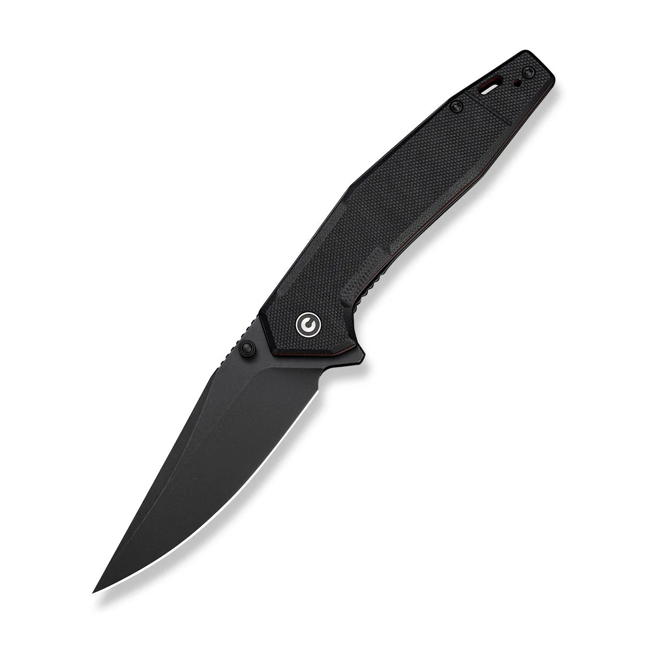 CIVIVI Stravion Flipper & Thumb Stud Knife Black & Orange G10 Handle (3.42" Black Stonewashed Nitro-V Blade) C25043 Sample1 - Image 3