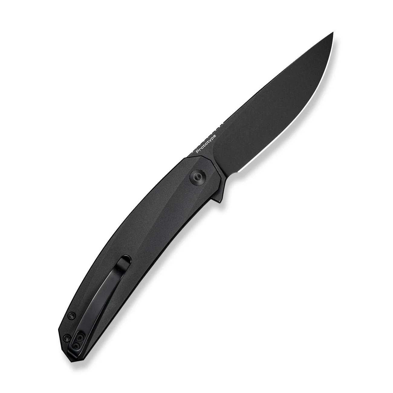 CIVIVI Sylvara Flipper & Button Lock Knife Black Aluminum Handle (3.66" Black Stonewashed Nitro-V Blade) C25024 Sample1 - Image 2
