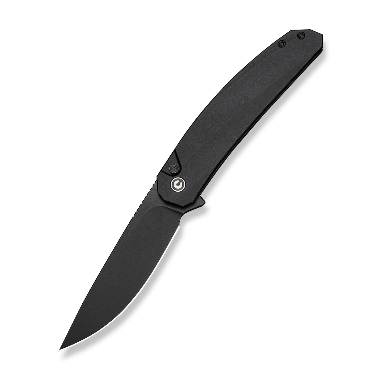 CIVIVI Sylvara Flipper & Button Lock Knife Black Aluminum Handle (3.66" Black Stonewashed Nitro-V Blade) C25024 Sample1 - Image 3