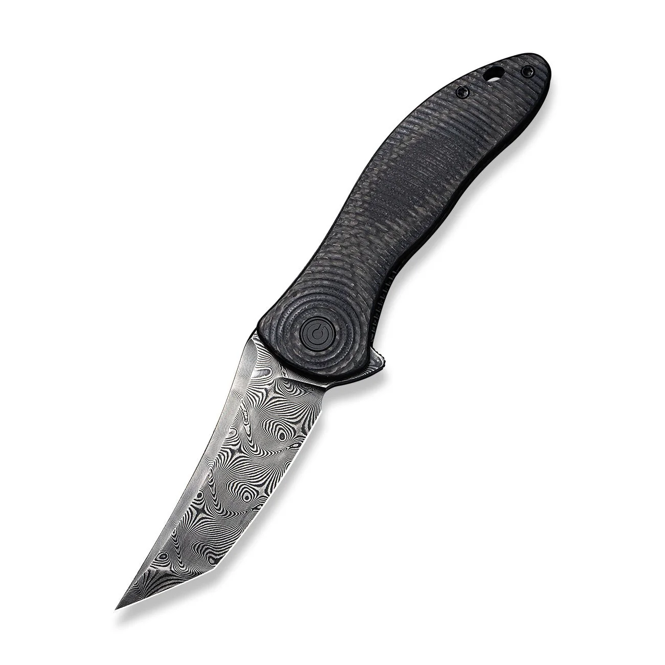 CIVIVI Synergy3 Flipper Knife G10 & Carbon Fiber Handle (3.24" Damascus Blade) C20075B-DS1 - Image 3