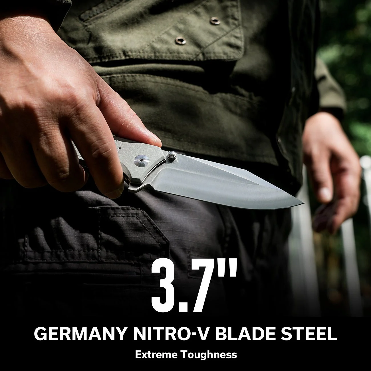 CIVIVI Tacticorix Flipper & Thumb Stud Knife G10 Handle (3.7" Nitro-V Blade) C23055-3 - Image 3
